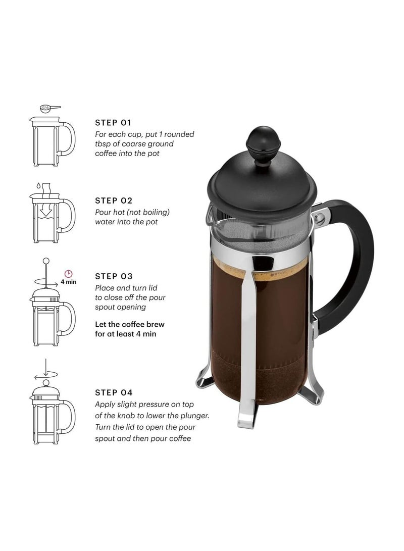 bodum Java French Press Coffee Maker White 0.35 Litre Bd 1903 913 1903 913 3 Cup  - Image 3