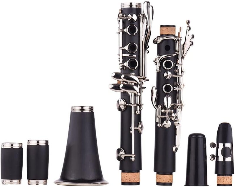 Suzicca ABS 17-Key Clarinet Bb Flat with Carry Case Gloves Cleaning Cloth Mini Screwdriver Reed Case 10pcs Reeds Woodwind Instrument - Image 3