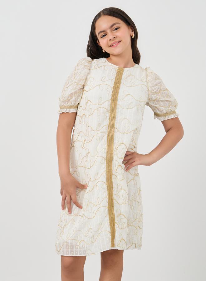 Styli Embroidered Shift Dress  - Image 2