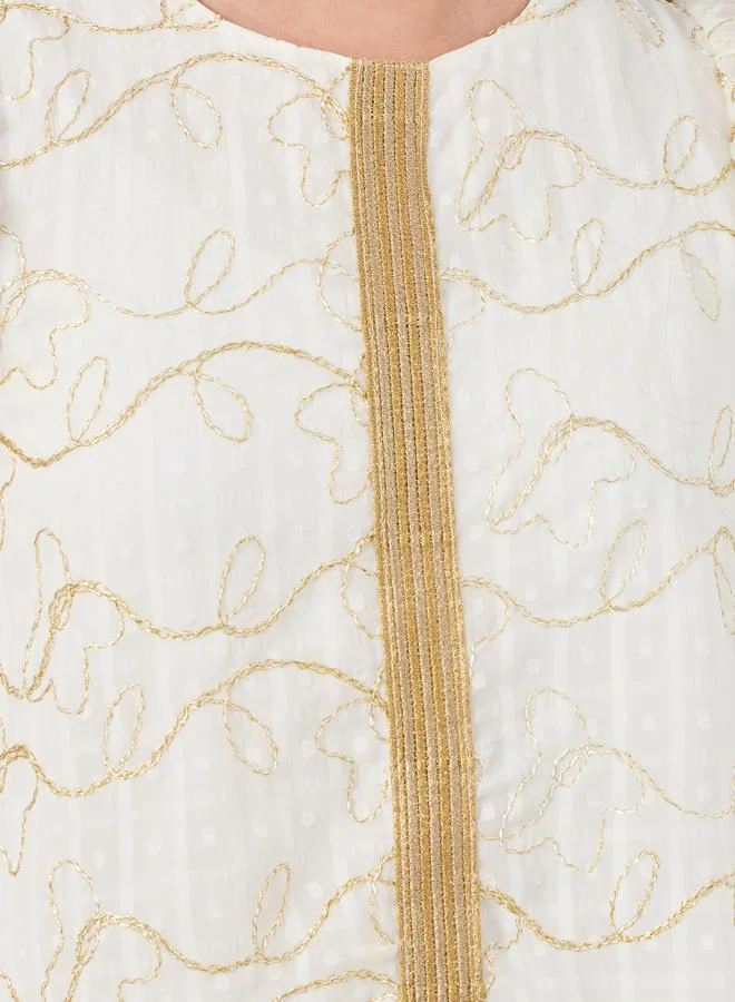 Styli Embroidered Shift Dress