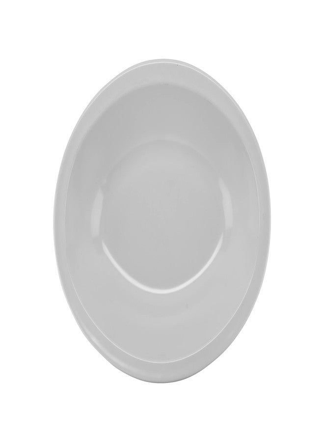 Get G.E.T. DN-332-W-EC 32 oz. Oval Rimmed MELAMINE BOWLS Melamine, White (Pack of 4) - Image 3