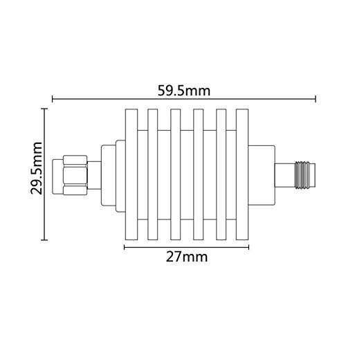 BECEN 30db 10W SMA Attenuator Male to Female, 10 Watt Fixed Attenuator DC-3.0ghz 50ohm 30dB - Image 4