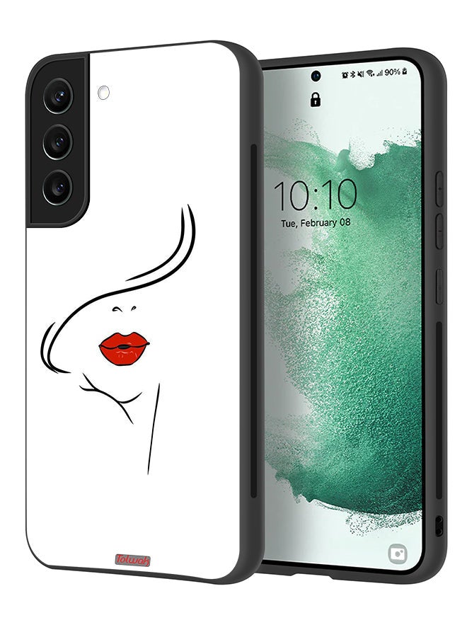 Tolwak Samsung Galaxy S22 5G Protective Case Cover Girl Face Art - Image 1