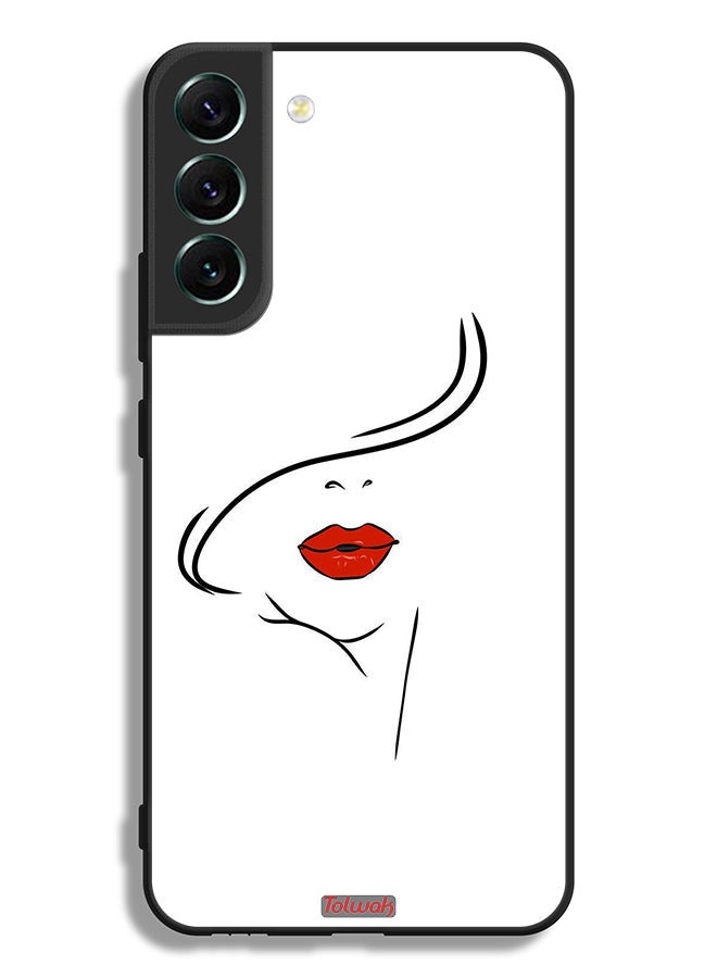 Tolwak Samsung Galaxy S22 5G Protective Case Cover Girl Face Art - Image 3