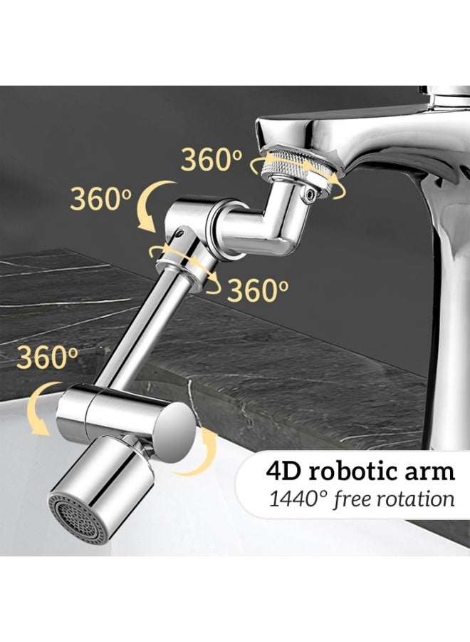 Swivel Faucet, Dual-mode Faucet Aerator, Faucet Extender for Bathroom Sink, Faucet Attachment Kitchen Faucet Extension, Tap Adjustment for Washing Hand/Hair/Face - Image 4