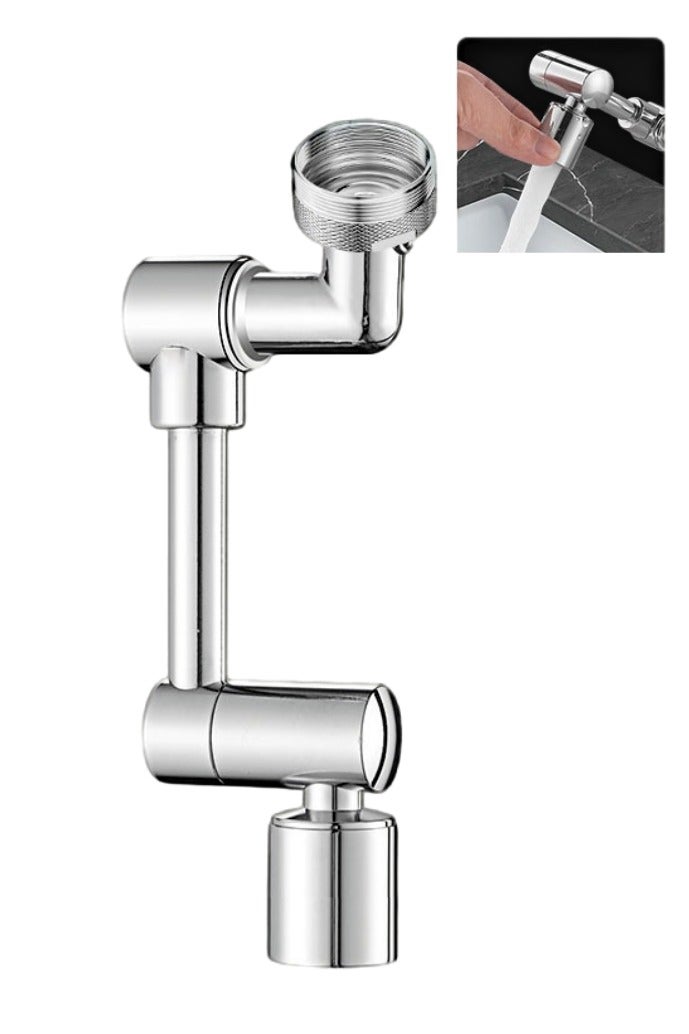 Swivel Faucet, Dual-mode Faucet Aerator, Faucet Extender for Bathroom Sink, Faucet Attachment Kitchen Faucet Extension, Tap Adjustment for Washing Hand/Hair/Face - Image 1
