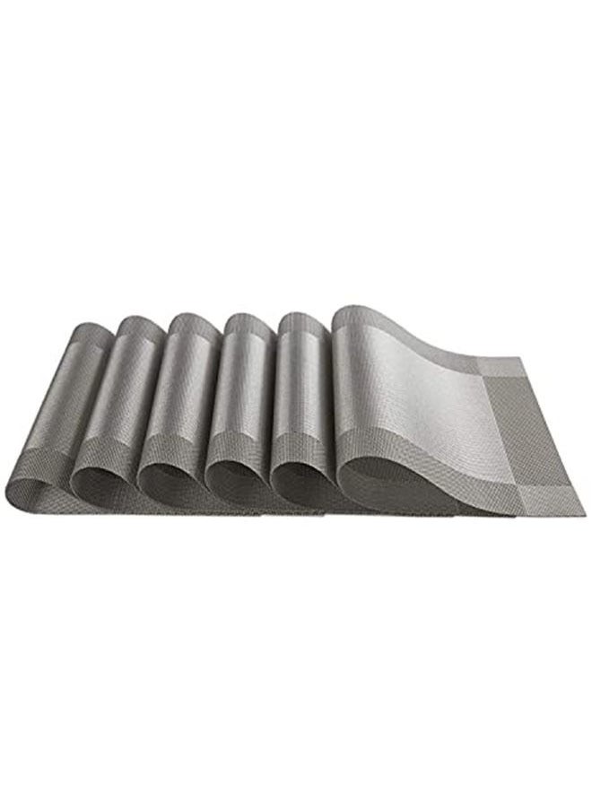 Neostyle 6 Piece Placemat for Dining Table Grey  - Image 1