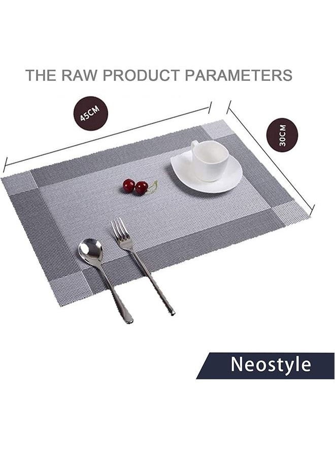 Neostyle 6 Piece Placemat for Dining Table Grey  - Image 5