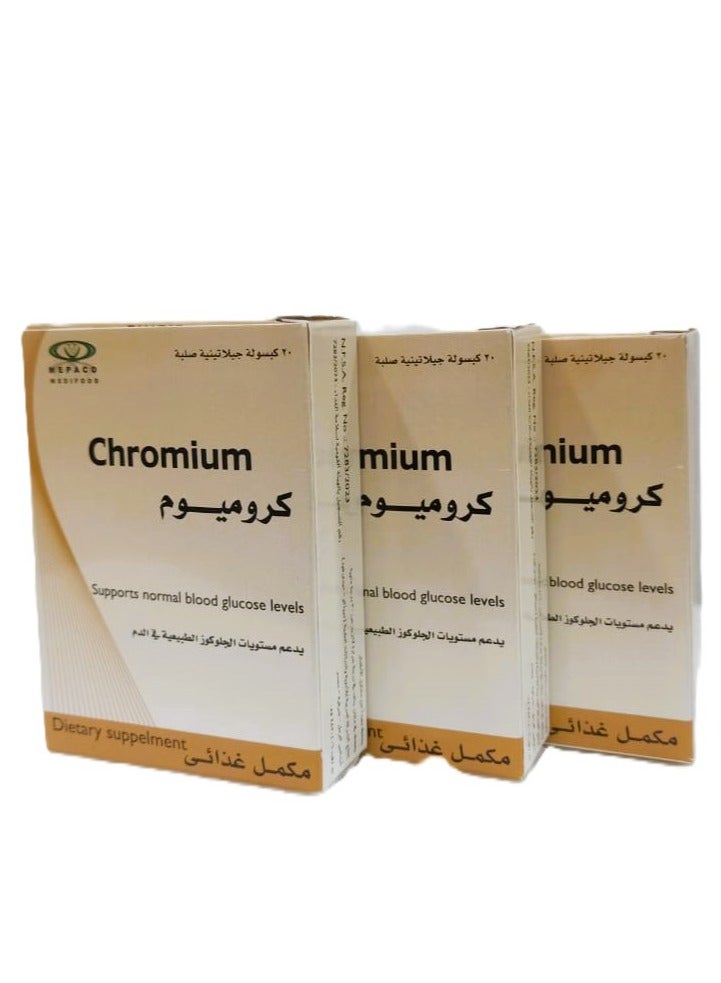 MEPACO MEDIFOOD Chromium 20 capsules ( 3 packs)