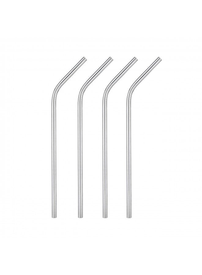 True Sippy Stainless Steel Cocktail Straws, Reusable Metal Straws, Dishwasher Safe, 8 Inch, Set of 4, Silver - Image 1
