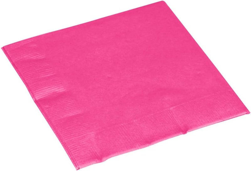 Amscan Bright Pink Lunch Napkins - Pack of 50, 33x33cm - Image 4