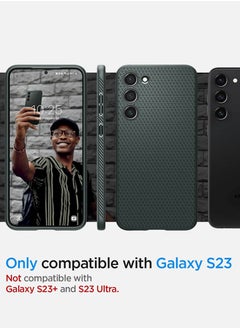 Spigen غطاء حماية Liquid Air لهاتف سامسونج جالاكسي S23 (2023) - أخضر غامق  - Image 2