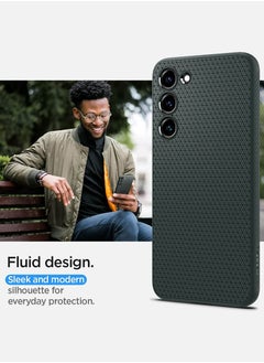 Spigen غطاء حماية Liquid Air لهاتف سامسونج جالاكسي S23 (2023) - أخضر غامق  - Image 4