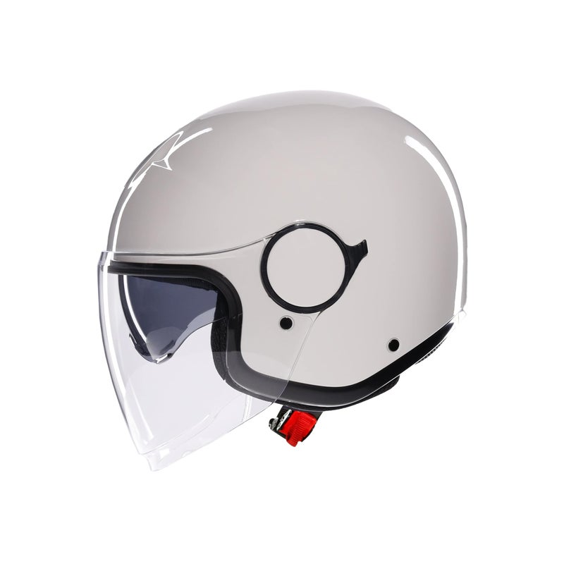 AGV AGV - ETERES E2206, Jet Unisex Motorcycle Helmet, Open Face Motorbike Helmet with Antitheft Ring, Anti-Scratch and Anti-UV Visor, Instant Sweat Absorption Technology, Materia White, L  - Image 2