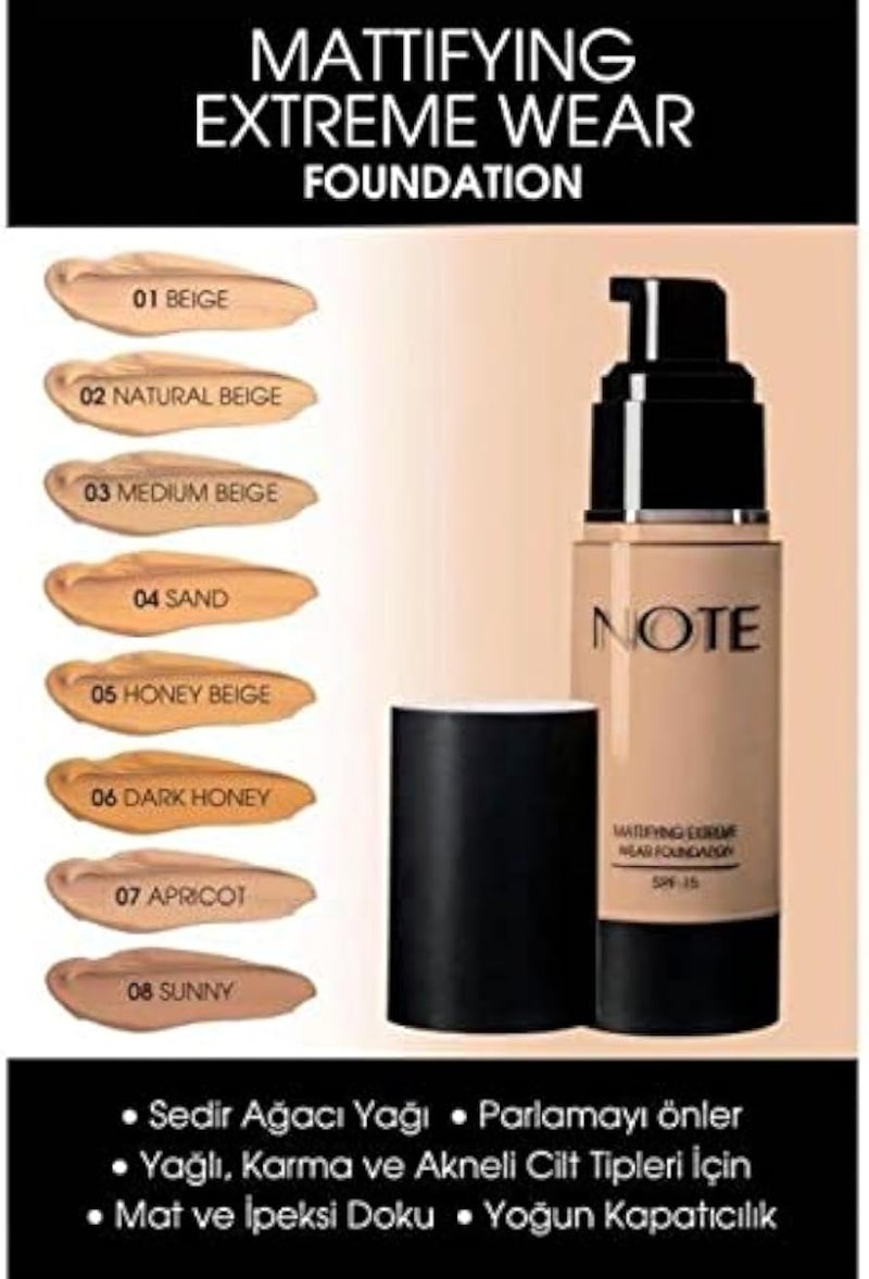 NOTE MATTIFYING EXTREME WEAR FOUNDATION 07 PUMP