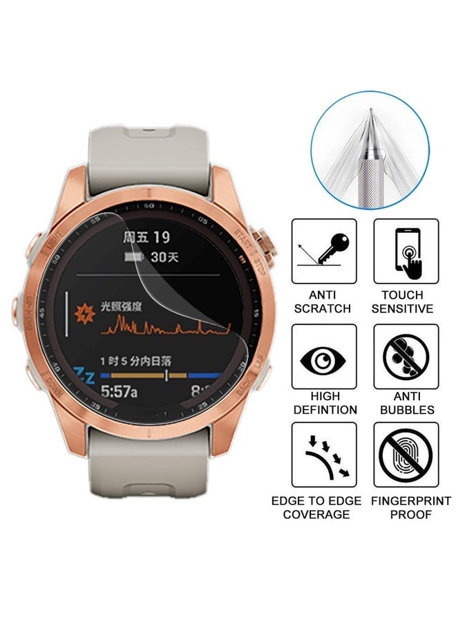 HuHa For Garmin Fenix 7s 5pcs xDfind Soft Hydrogel Film Full Cover Front Protector - Image 3