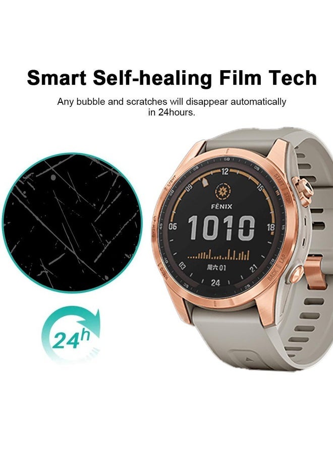HuHa For Garmin Fenix 7s 5pcs xDfind Soft Hydrogel Film Full Cover Front Protector - Image 4
