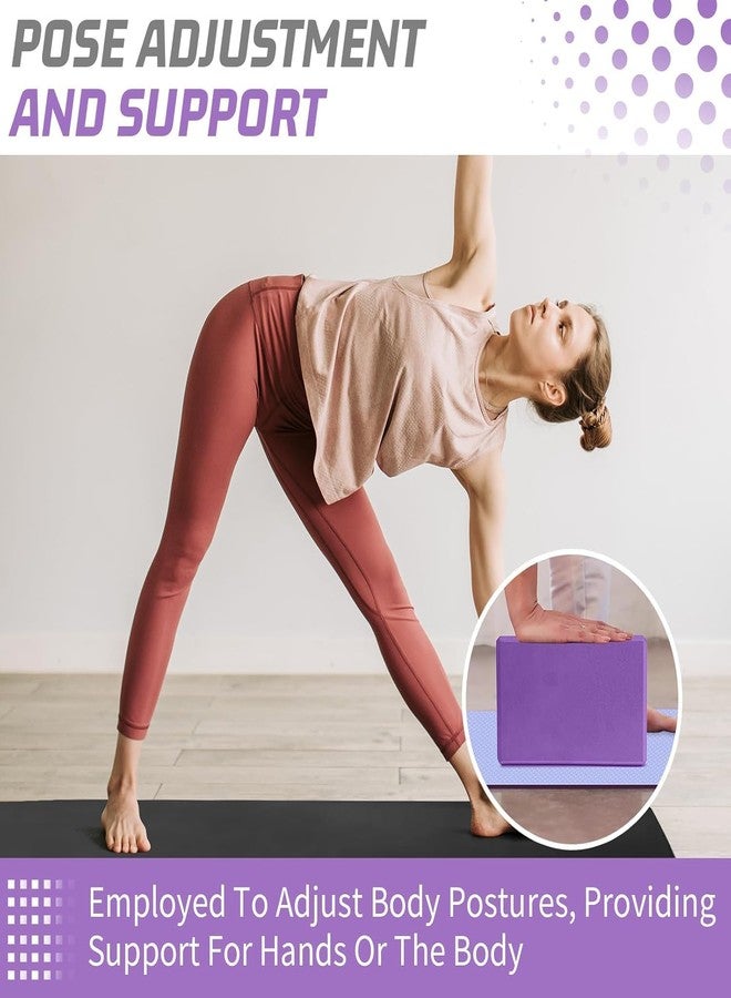 JOSSYFY® Yoga Blocks 2 Pack, Yoga Block | Non-Slip Workout Brick For Improving Poses,High Density Foam Yoga Block Brick Set of 2 with Yoga Strap for Improve Strength, Aid Balance, and Flexibility - Image 3