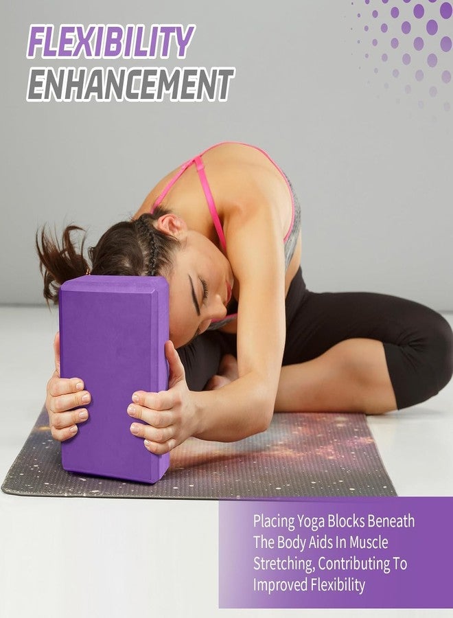 JOSSYFY® Yoga Blocks 2 Pack, Yoga Block | Non-Slip Workout Brick For Improving Poses,High Density Foam Yoga Block Brick Set of 2 with Yoga Strap for Improve Strength, Aid Balance, and Flexibility - Image 4