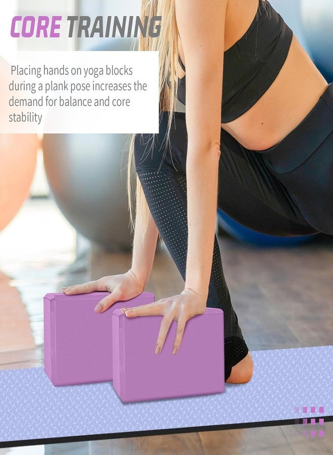 JOSSYFY® Yoga Blocks 2 Pack, Yoga Block | Non-Slip Workout Brick For Improving Poses,High Density Foam Yoga Block Brick Set of 2 with Yoga Strap for Improve Strength, Aid Balance, and Flexibility - Image 5