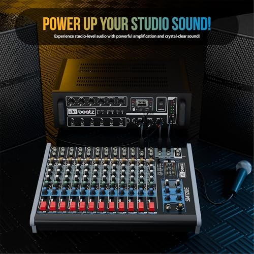 da.beatz. Dabeatz SM120E Professional 12 Channel Audio Mixer, Stereo Echo DJ Sound Mixer for Parties, Stage Effects, Weddings, Karaoke & Studio Recording,Diwali Giving Your Occasion an Impressive Output - Image 3