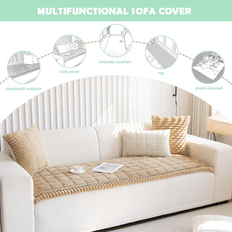 ZQFFB Pet Couch Cover Dogs Washable Non-Slip Couch Protector Pet Friendly Dog Mat for Couches and Sofas - Image 3