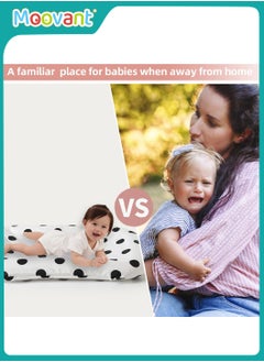 Moovant Newborn Baby Lounger, Foldable Baby Nest Pillow, Cotton Soft Breathable Baby Crib for Baby Sleeping in Bed, Portable Crib for Baby Girls and Boys  - Image 3