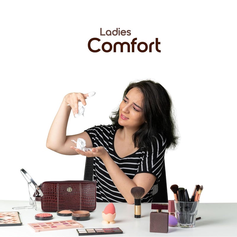 HAMMONDS FLYCATCHER Genuine Leather Travel Organizer Pouch - Toiletry Bag for Men and Women Cosmetic Organizer Bag, Shaving Kit Bag for Men Toiletry Pouch for Men with Multiple Pockets - Croc Brown - Image 4