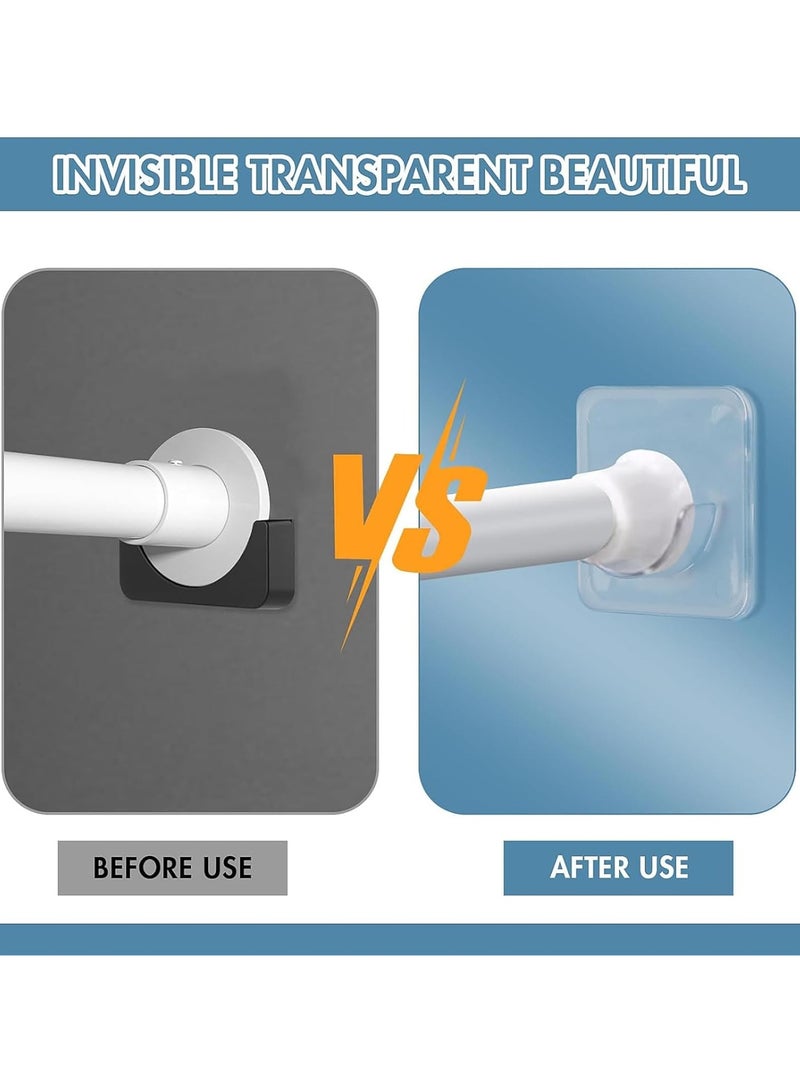 10pcs Adhesive Curtain Rod Holder, No Drilling, Holder Tension Retainer - Image 3