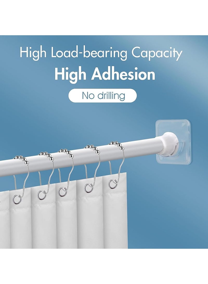 10pcs Adhesive Curtain Rod Holder, No Drilling, Holder Tension Retainer - Image 4