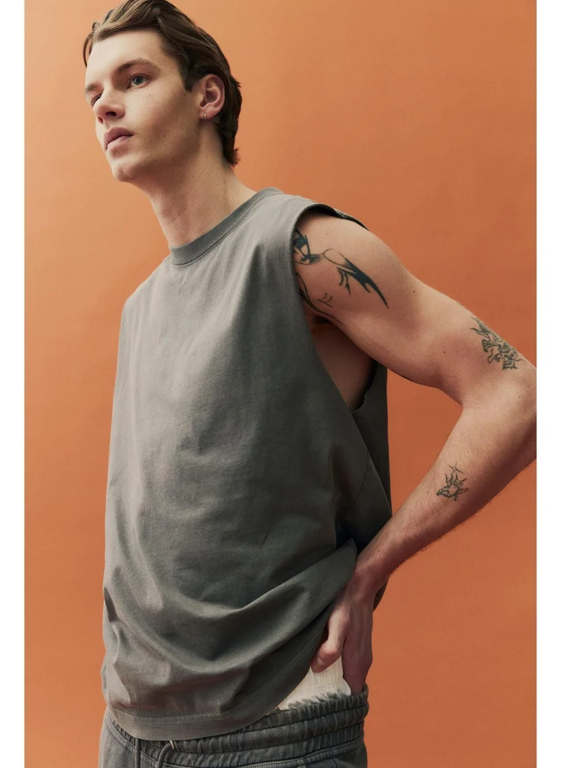 اتش اند ام Regular Fit Washed vest top