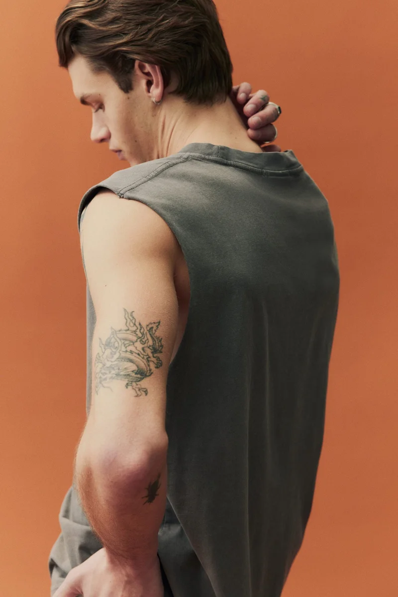 اتش اند ام Regular Fit Washed vest top