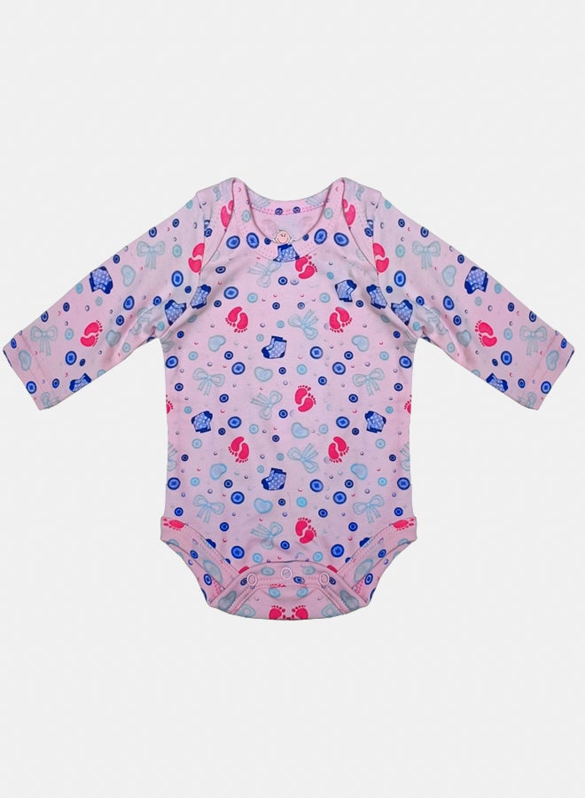 BabyShoora Baby Unisex Printed Long Sleeves Cotton Bodysuit (Pack Of 2) - Image 2