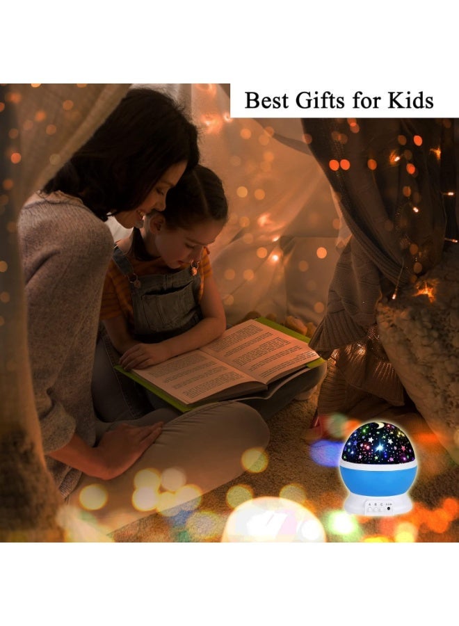 ARGT Sky Rotating Night Projector Lamp | LED Star & Moon Light with Adjustable Brightness | USB Powered 360° Rotation Night Light for Bedroom & Home Décor - Image 3