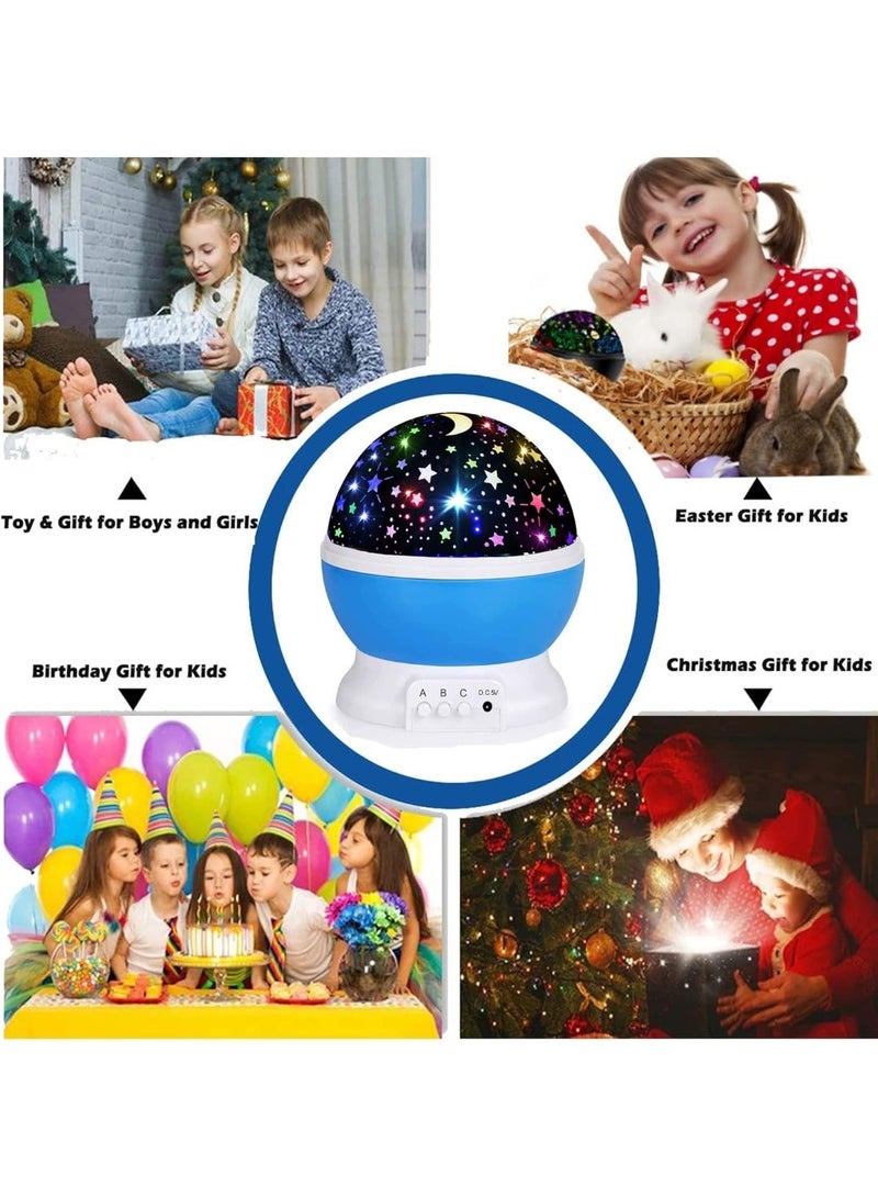 ARGT Sky Rotating Night Projector Lamp | LED Star & Moon Light with Adjustable Brightness | USB Powered 360° Rotation Night Light for Bedroom & Home Décor - Image 5