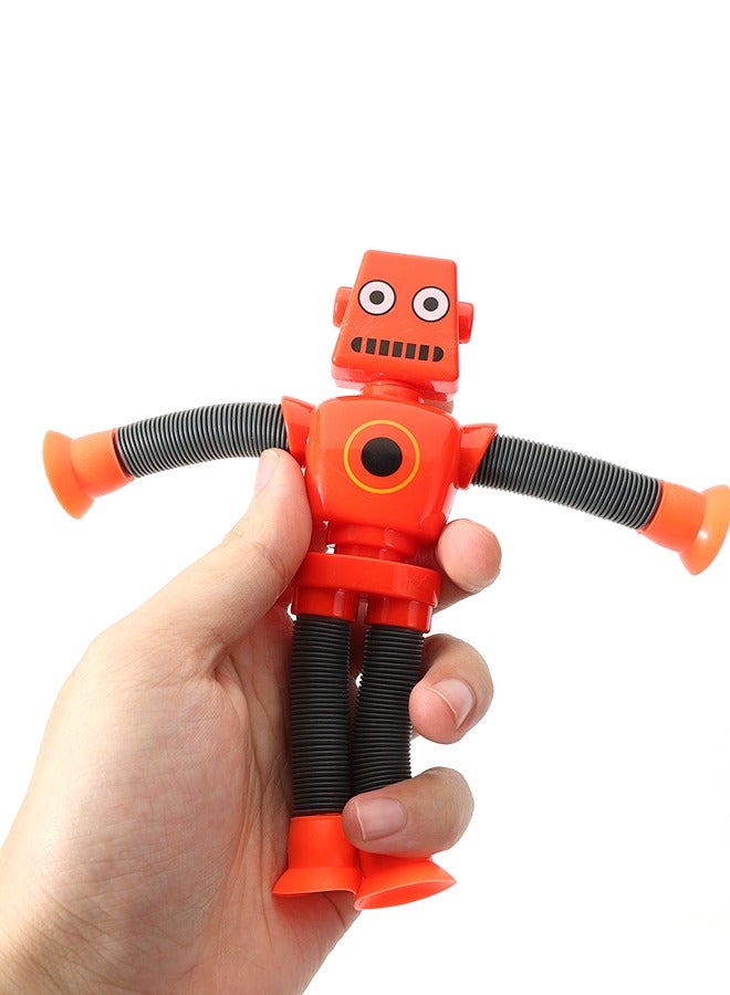 لعب كأس امتصاص الروبوت القابلة للتوسع للأطفال ، 4 حزمة ، أنابيب قابلة للتمديد الإضاءة ، لعبة تعليمية الإبداعية للتخفيف من الإجهاد - Image 5