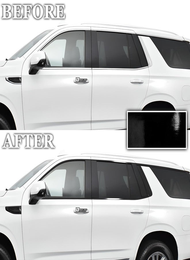BOGAR TECH DESIGNS for GMC Yukon 2021+ Side Window Chrome Delete Overlay, Gloss Black - Image 3