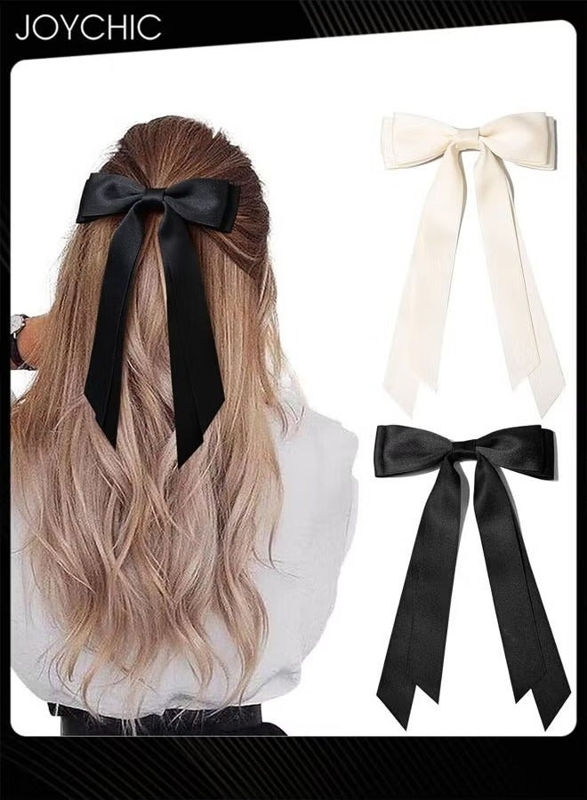 Joychic مشبك شعر برباط مخملي على شكل فيونكة من قطعتين لملحقات الشعر للنساء والفتيات والمراهقات - Image 1