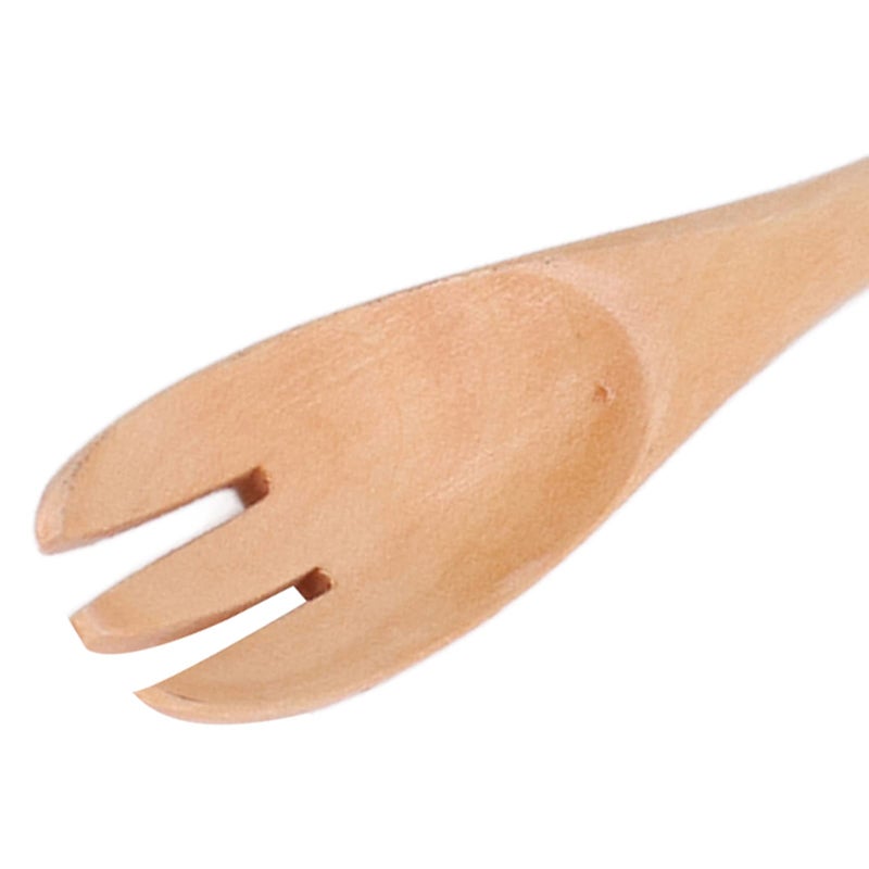 Beech Salad Servers Set Fork and Spoon for Mixing Pasta Fruits Vegetables - Image 4