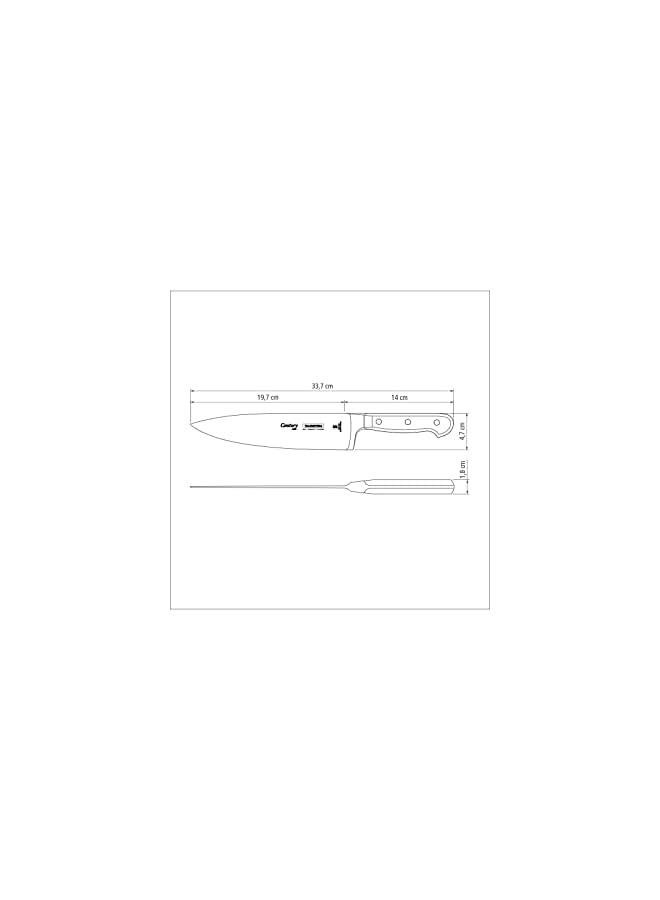 TRAMONTINA Best Knife For Chef 8 Inches Stainless Steel Din 1.4110 Longlasting Blade With Thermal Treatment Handle Made In Polycarbonate Fiberglass 25 Year Warranty Nsf Certified Century Line - Image 4