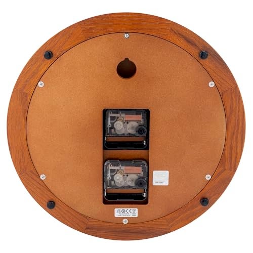 Seiko Elegant Round Brown Wooden Analog Home Decor Roman Numbers Wall Clock (Size: 30.4 x 30.4 x 5.8 CM | Weight: 1080 gram | Color: Brown) - Image 3