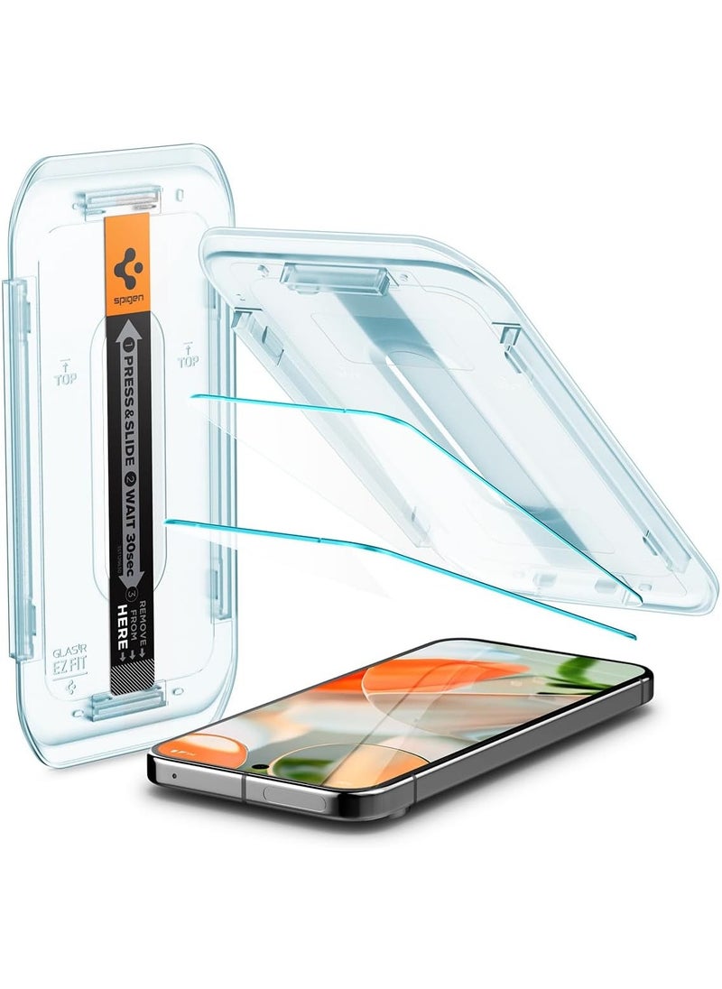 Spigen - GLAStR EZ FIT Tempered Glass Google Pixel 9 / Pixel 9 PRO Screen Protector - Case Friendly [2 PACK] - Image 1