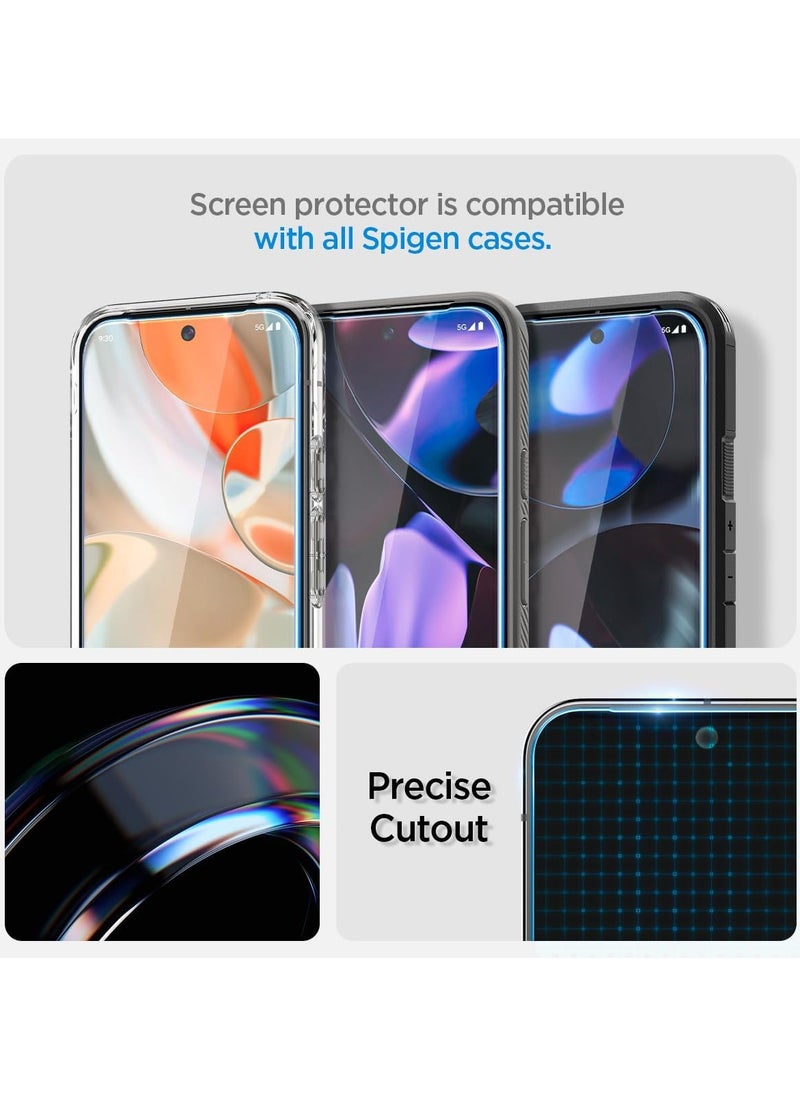 Spigen - GLAStR EZ FIT Tempered Glass Google Pixel 9 / Pixel 9 PRO Screen Protector - Case Friendly [2 PACK] - Image 1