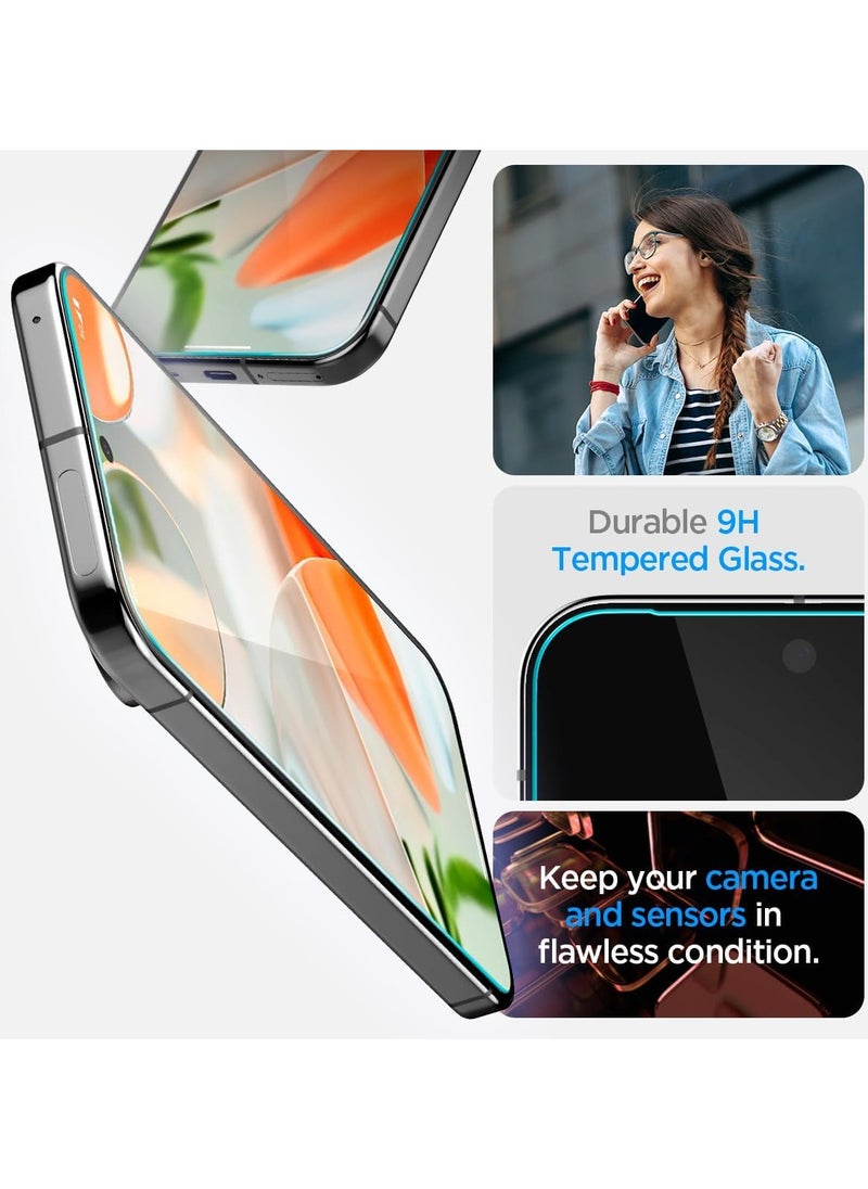Spigen - GLAStR EZ FIT Tempered Glass Google Pixel 9 / Pixel 9 PRO Screen Protector - Case Friendly [2 PACK] - Image 1