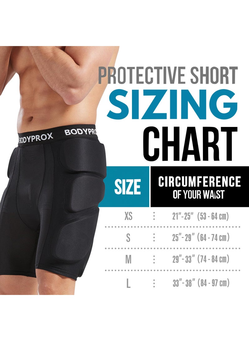 Bodyprox Bodyprox Protective Padded Shorts for Snowboard,Skate and Ski,3D Protection for Hip,Butt and Tailbone (Small) Black  - Image 2
