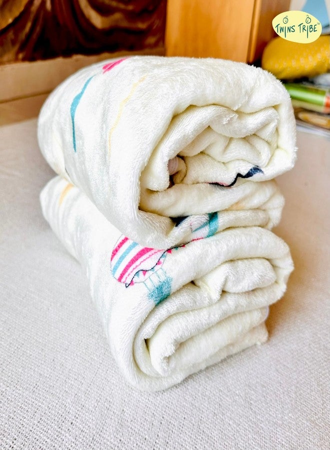 TwinsTribe Blankets Set for Twins: Float Away | Gift Idea for Twins | Fleece Blankets Set | Pre-Washed | Suitable for 0-4 Years - Image 2