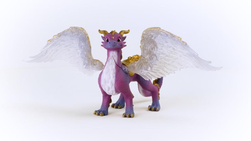 Schleich Bayala 7 Nightsky Dragon Figurine Toy with Moveable Wings Cute Fantasy Fairy Animal Figure for Girls and Boys Purple Wyvern Mythical Creature for Imaginative Play Kids Age 5 70762 - Image 4