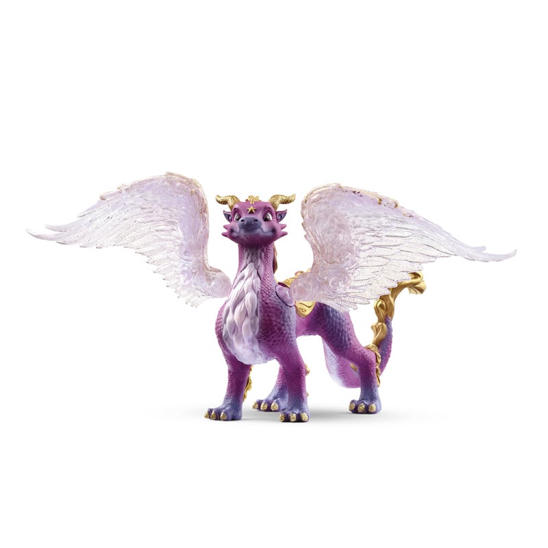 Schleich Bayala 7 Nightsky Dragon Figurine Toy with Moveable Wings Cute Fantasy Fairy Animal Figure for Girls and Boys Purple Wyvern Mythical Creature for Imaginative Play Kids Age 5 70762 - Image 2