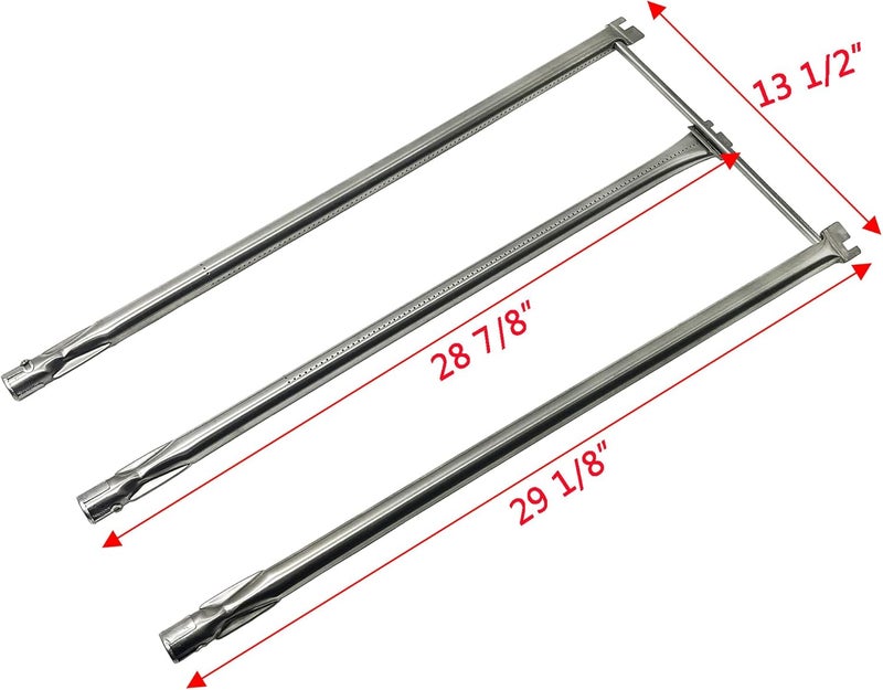 Direct Store Parts DA105 7506 29" Stainless Steel Burner Tubes Set for Weber Genesis I - IV, Genesis Platinum I & II, Platinum B/C, Genesis Gold B/C (2000-2001) Gas Grill (with Side Control Panel) - Image 2
