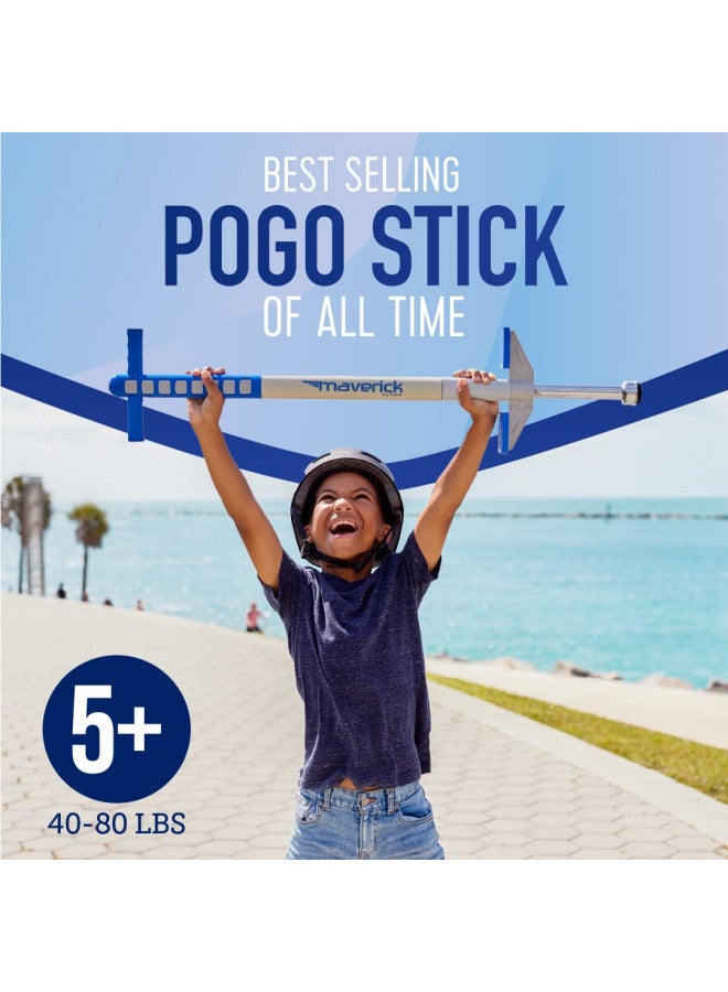 Flybar Flybar Maverick Pogo Stick for Kids Ages 5+, 40 to 80 Pounds, Perfect for Beginners, Easy Grip Handles, Anti-Slip Pegs, Outdoor Toys for Boys, Jumper Toys for Girls, Outside Toys for Kids - Image 2
